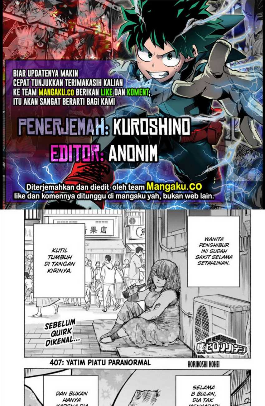 Boku no Hero Academia Chapter 407 - halaman 1
