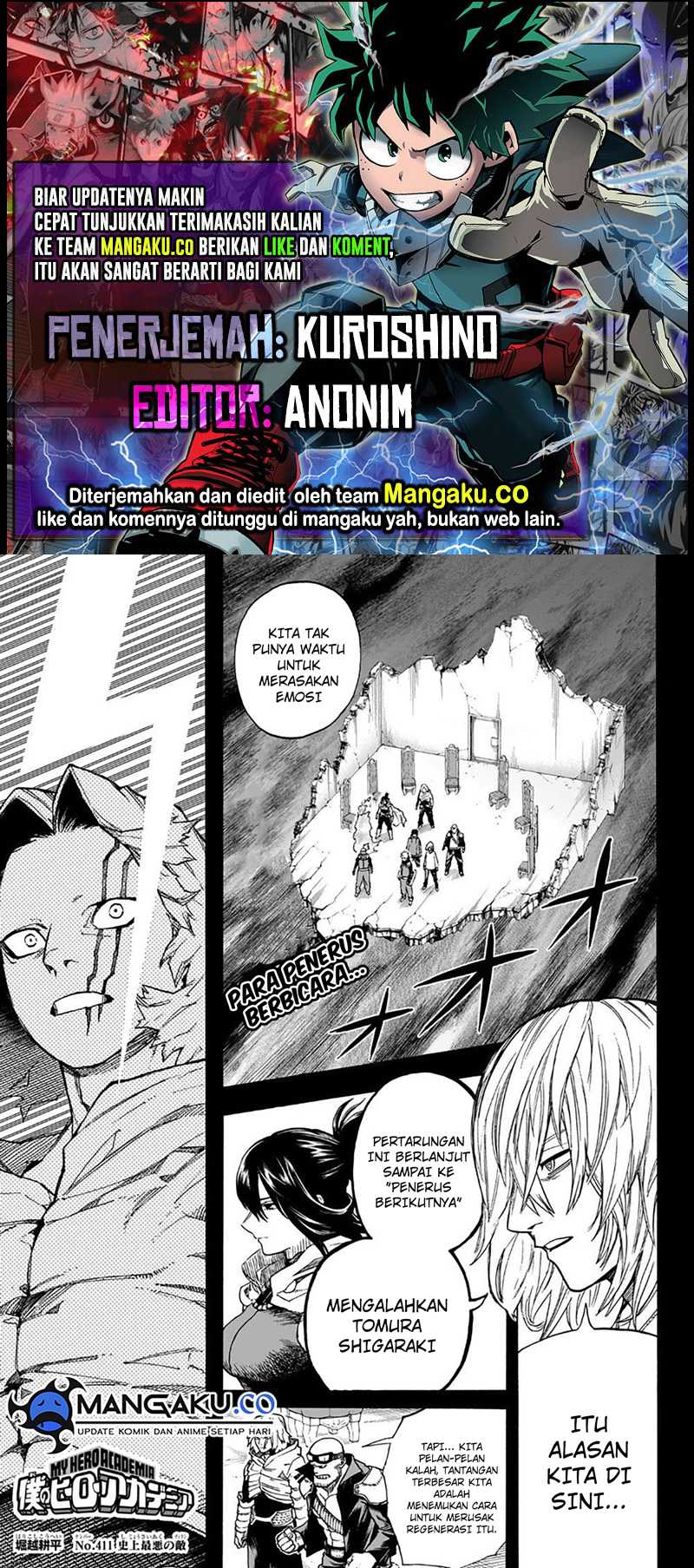 Boku no Hero Academia Chapter 411 - halaman 1