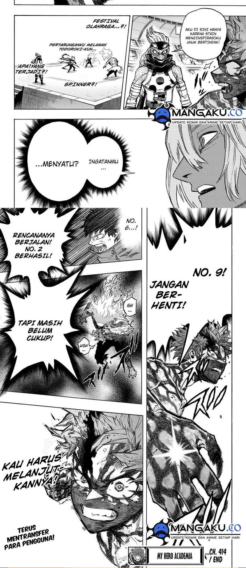 Boku no Hero Academia Chapter 414 - halaman 8