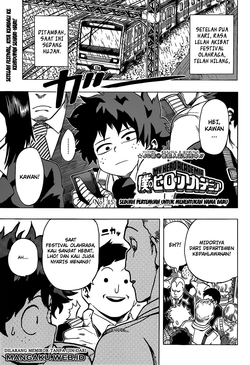 Boku no Hero Academia Chapter 45 - halaman 1