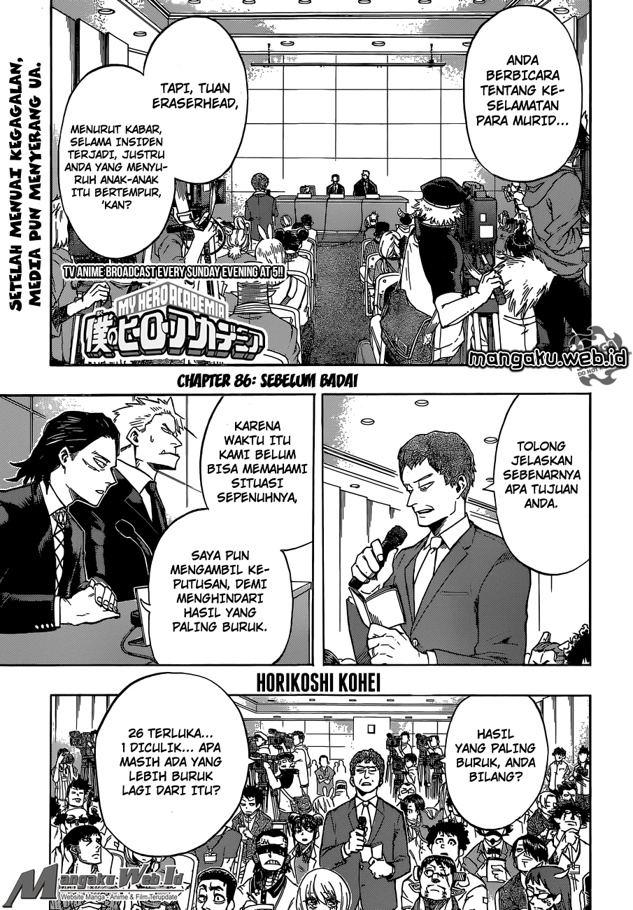 Boku no Hero Academia Chapter 86 - halaman 2