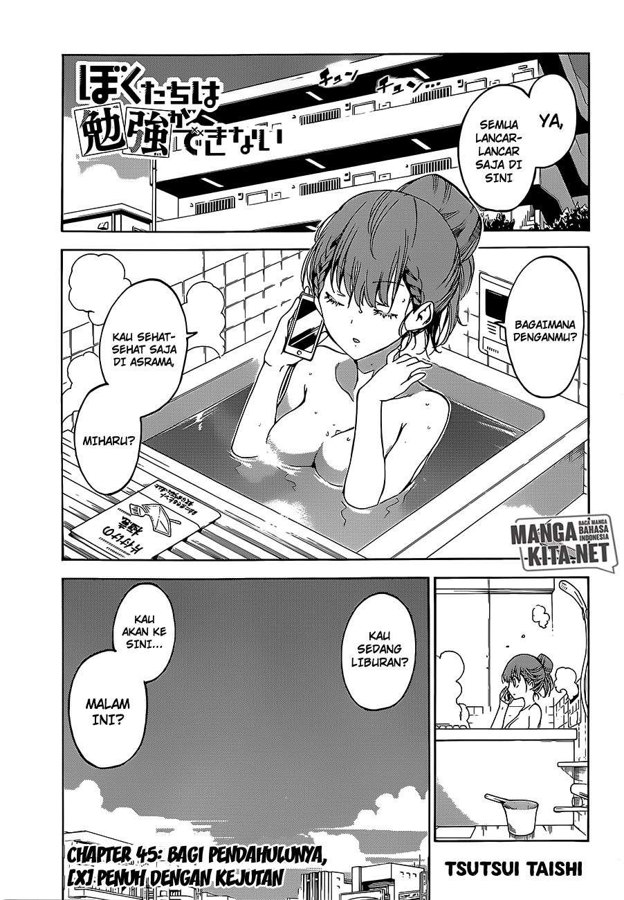 Bokutachi wa Benkyou ga Dekinai Chapter 45 - halaman 2