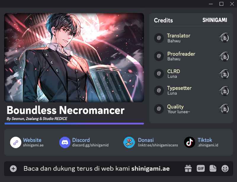 Boundless Necromancer Chapter 108 - halaman 1