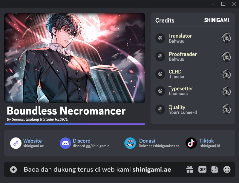Boundless Necromancer Chapter 123 - halaman 1