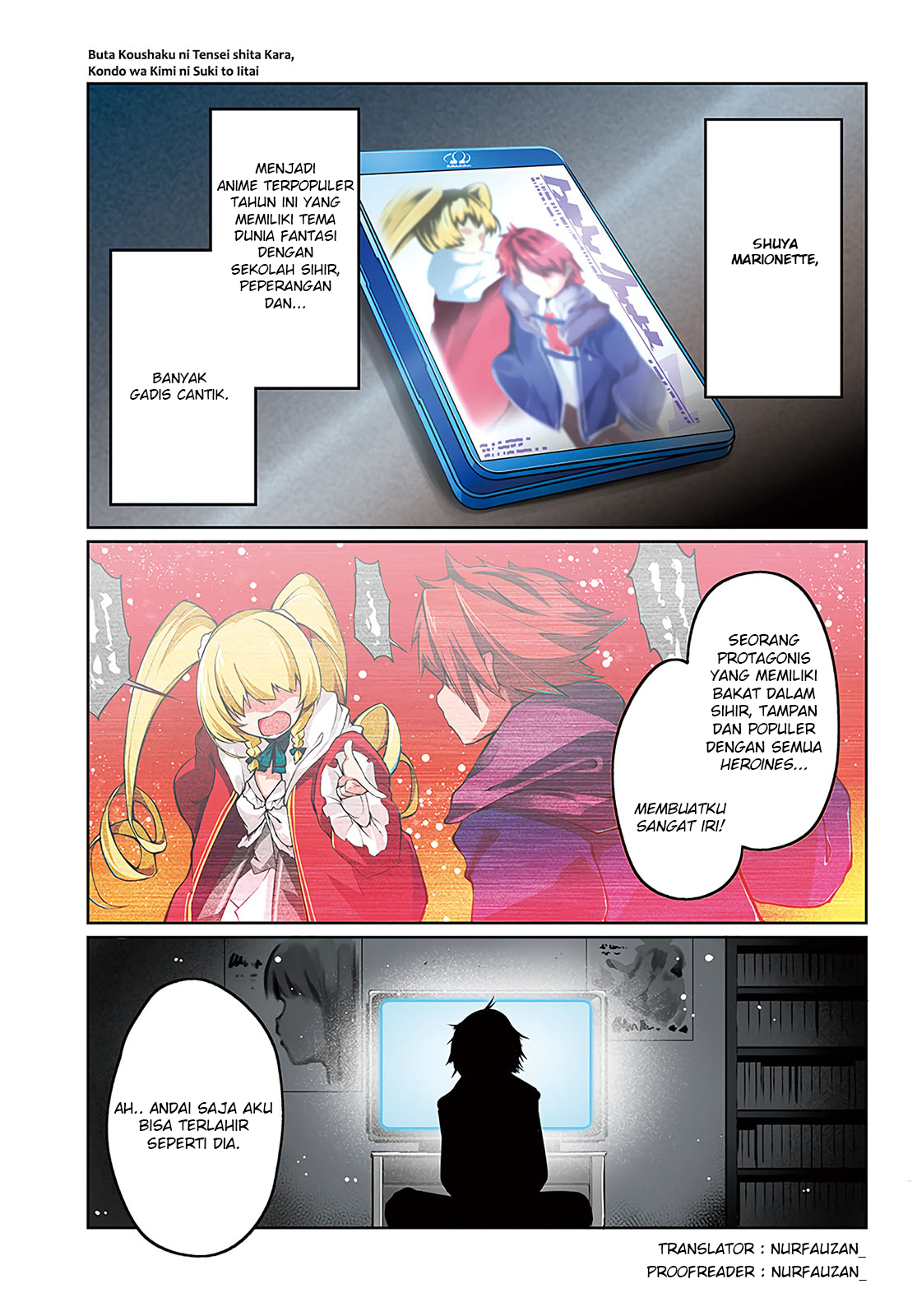 Buta Koushaku ni Tensei shita kara, Kondo wa Kimi ni Suki to Iitai Chapter 1 - halaman 1