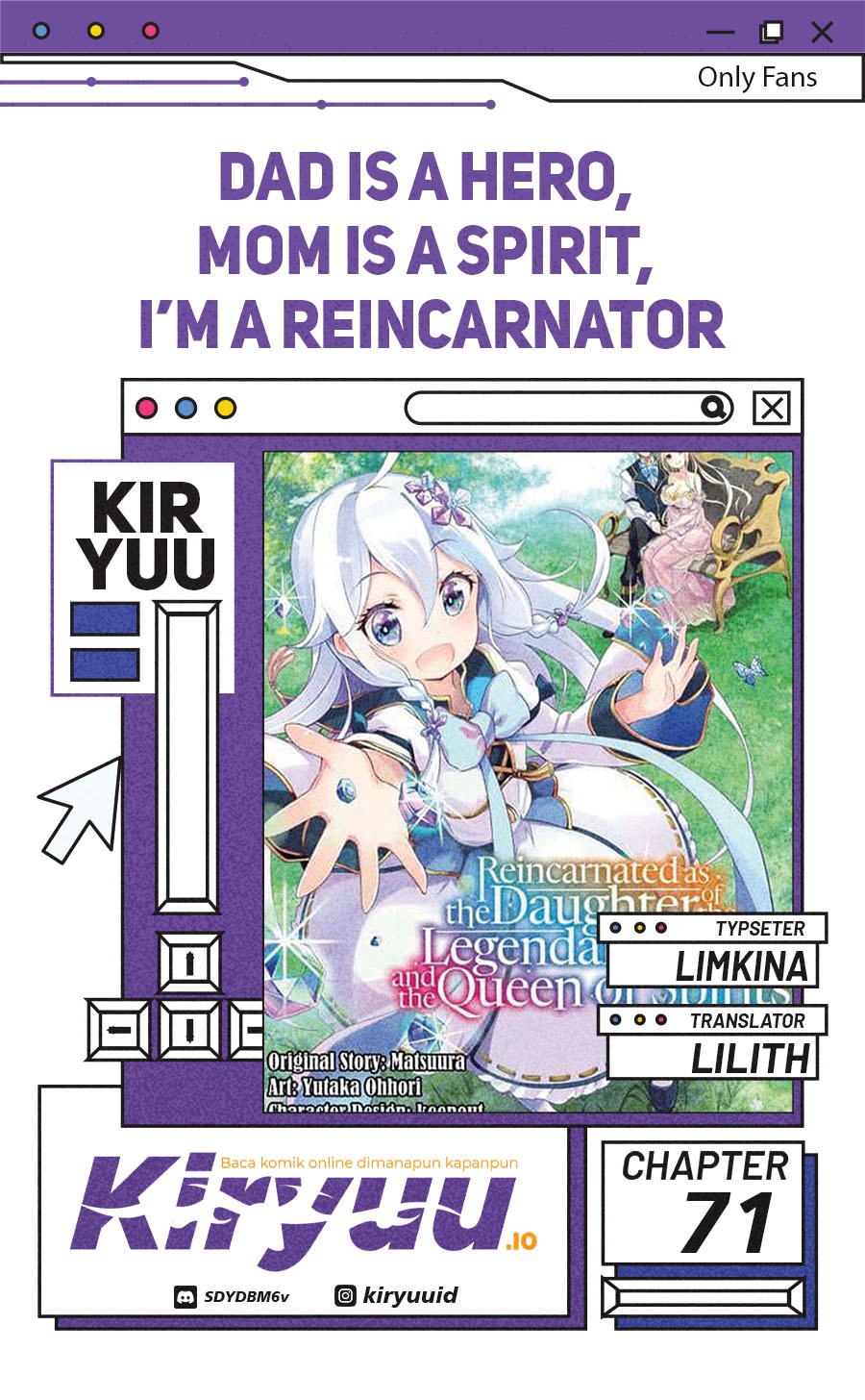 Chichi wa Eiyuu, Haha wa Seirei, Musume no Watashi wa Tenseisha. Chapter 71 - halaman 1