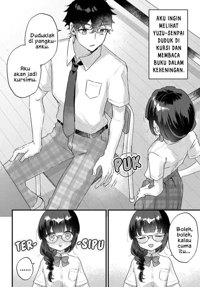 Chiisakute Kawaii Bungeibu no Chiteki na Senpai o, Hiza no Ue ni Nosetara Mainichi Suwattekuru you ni natta Chapter 1 - halaman 12