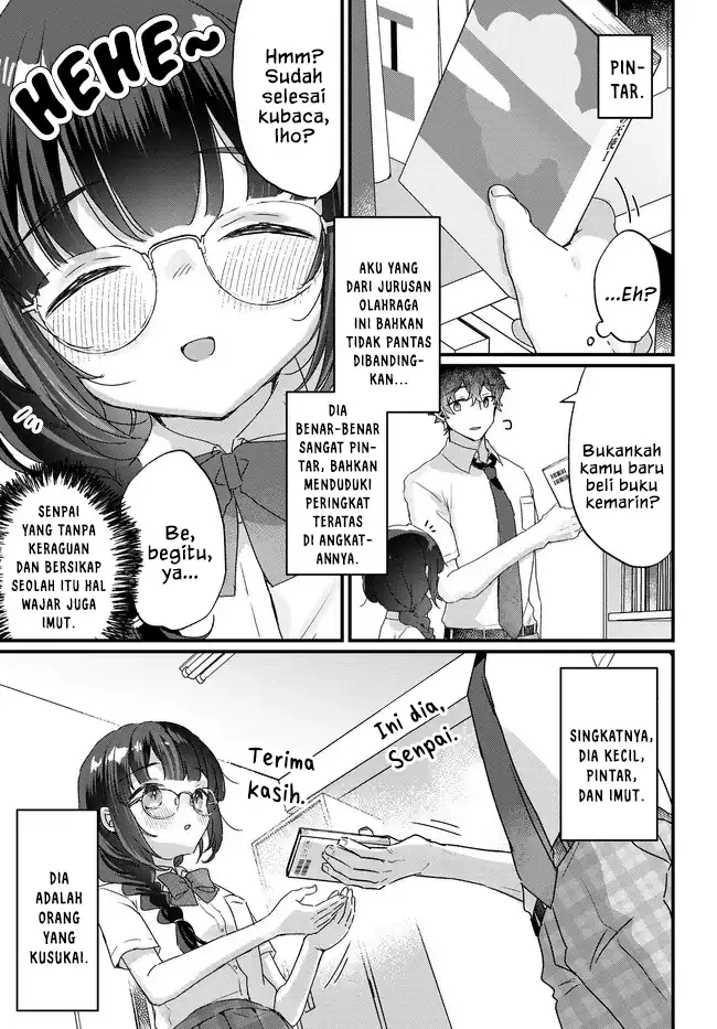 Chiisakute Kawaii Bungeibu no Chiteki na Senpai o, Hiza no Ue ni Nosetara Mainichi Suwattekuru you ni natta Chapter 1 - halaman 5