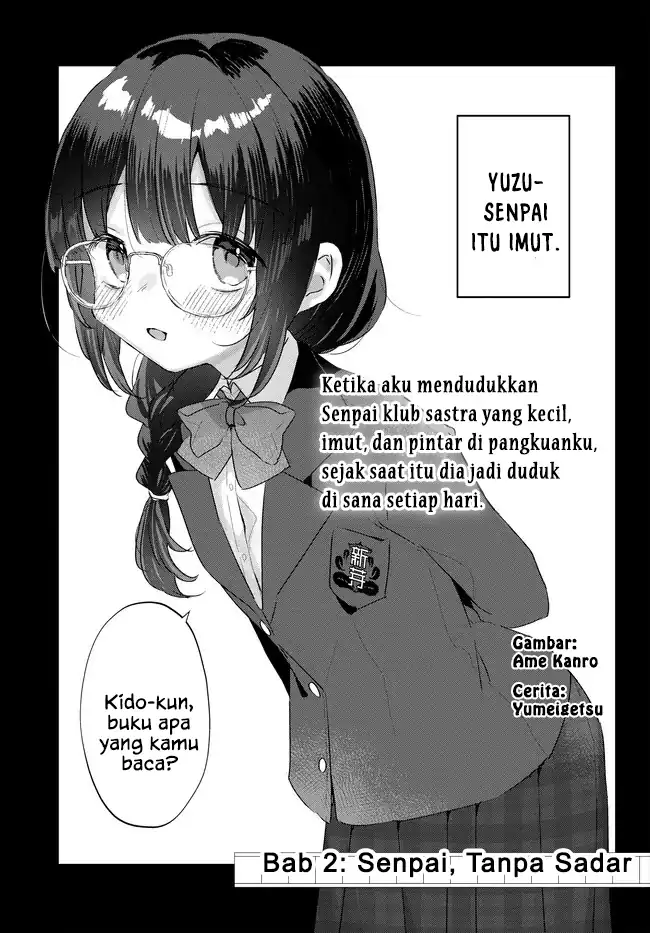 Chiisakute Kawaii Bungeibu no Chiteki na Senpai o, Hiza no Ue ni Nosetara Mainichi Suwattekuru you ni natta Chapter 2.1 - halaman 1