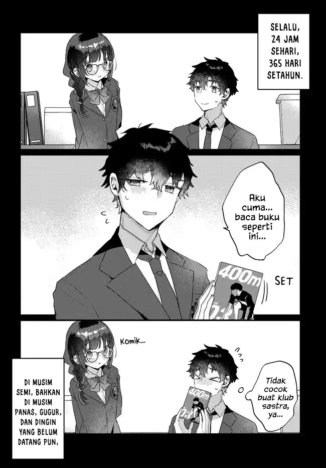 Chiisakute Kawaii Bungeibu no Chiteki na Senpai o, Hiza no Ue ni Nosetara Mainichi Suwattekuru you ni natta Chapter 2.1 - halaman 2