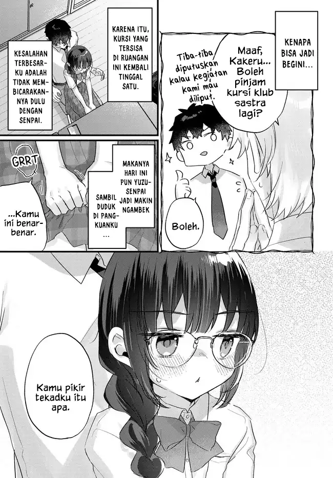 Chiisakute Kawaii Bungeibu no Chiteki na Senpai o, Hiza no Ue ni Nosetara Mainichi Suwattekuru you ni natta Chapter 3.1 - halaman 3