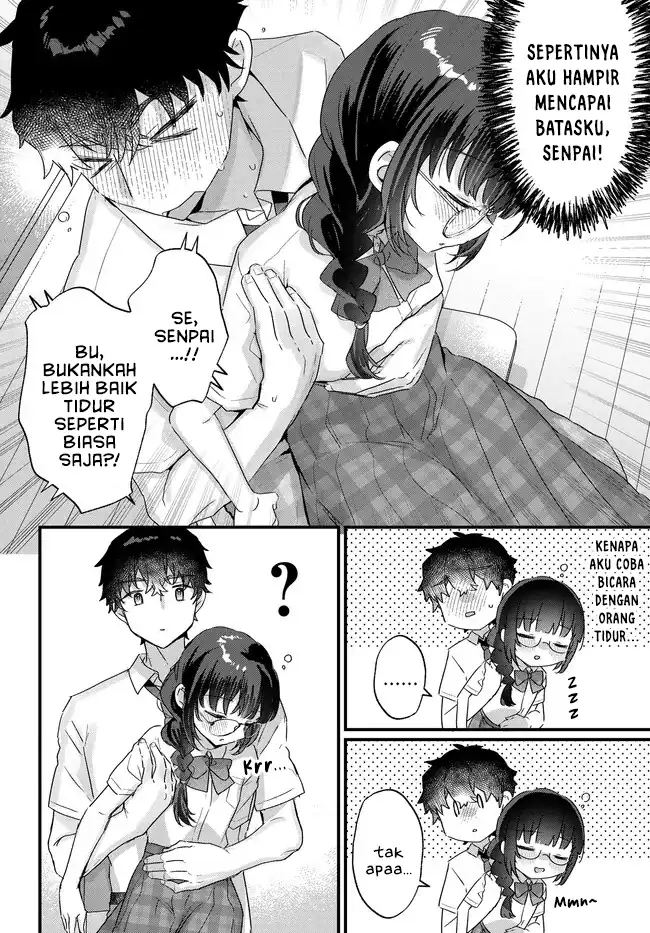 Chiisakute Kawaii Bungeibu no Chiteki na Senpai o, Hiza no Ue ni Nosetara Mainichi Suwattekuru you ni natta Chapter 4.1 - halaman 10