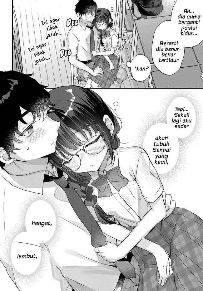 Chiisakute Kawaii Bungeibu no Chiteki na Senpai o, Hiza no Ue ni Nosetara Mainichi Suwattekuru you ni natta Chapter 4.1 - halaman 12