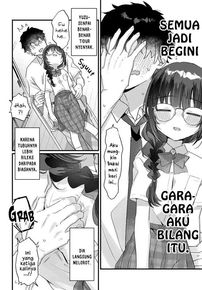 Chiisakute Kawaii Bungeibu no Chiteki na Senpai o, Hiza no Ue ni Nosetara Mainichi Suwattekuru you ni natta Chapter 4.1 - halaman 8