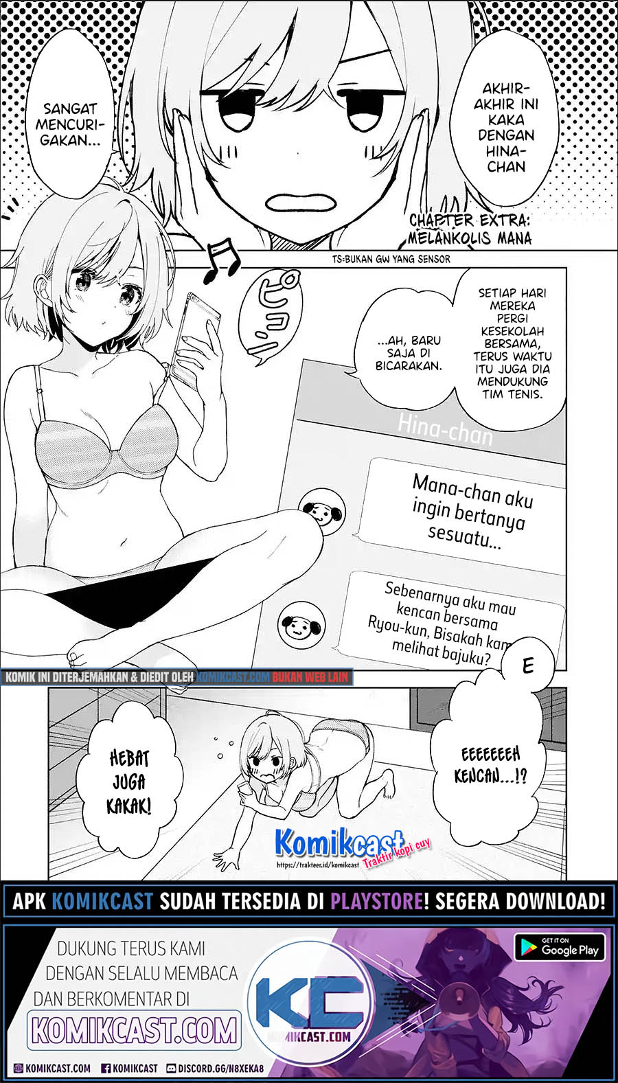 Chikan Saresou ni Natteiru S-kyuu Bishoujo wo Tasuketara Tonari no Seki no Osanajimi datta Chapter 21.5 - halaman 2
