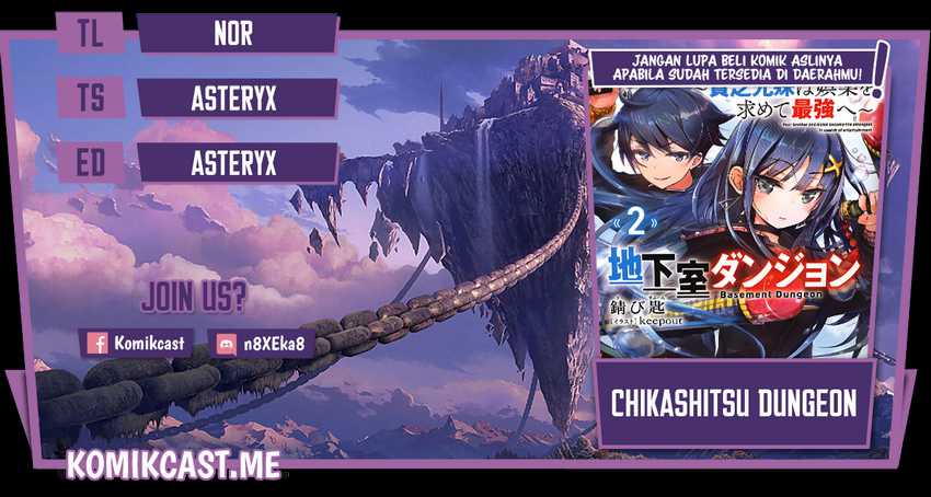Chikashitsu Dungeon: Binbou Kyoudai wa Goraku o Motomete Saikyou e Chapter 15 - halaman 1