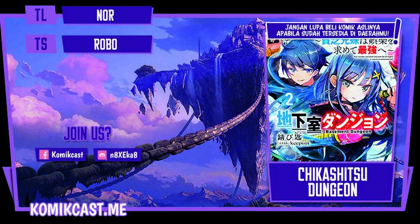 Chikashitsu Dungeon: Binbou Kyoudai wa Goraku o Motomete Saikyou e Chapter 16 - halaman 1