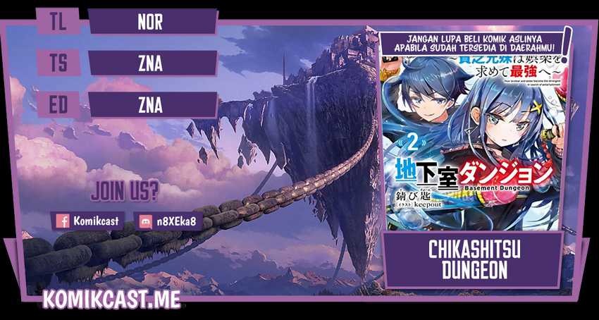 Chikashitsu Dungeon: Binbou Kyoudai wa Goraku o Motomete Saikyou e Chapter 18 - halaman 1