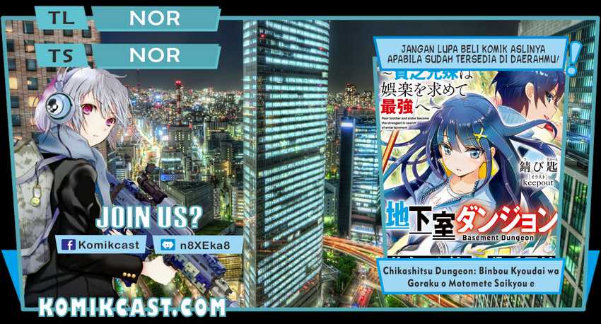 Chikashitsu Dungeon: Binbou Kyoudai wa Goraku o Motomete Saikyou e Chapter 2 - halaman 1