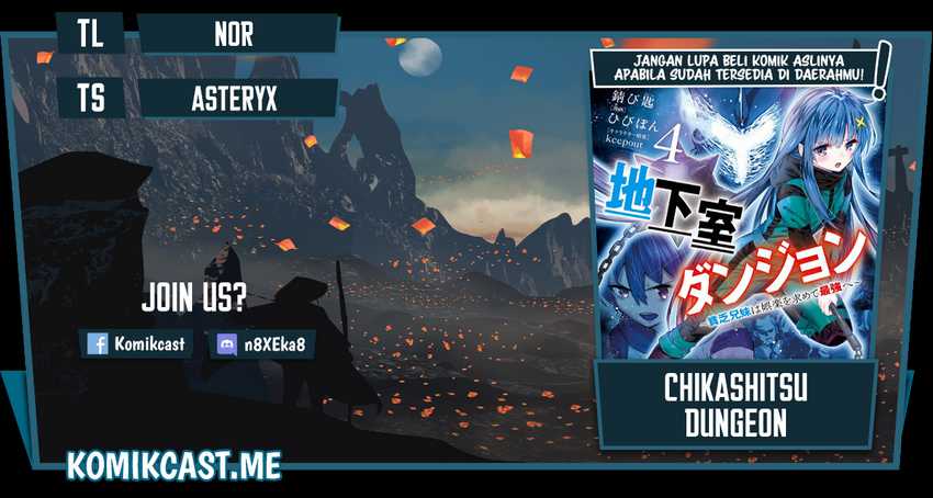 Chikashitsu Dungeon: Binbou Kyoudai wa Goraku o Motomete Saikyou e Chapter 38 - halaman 1