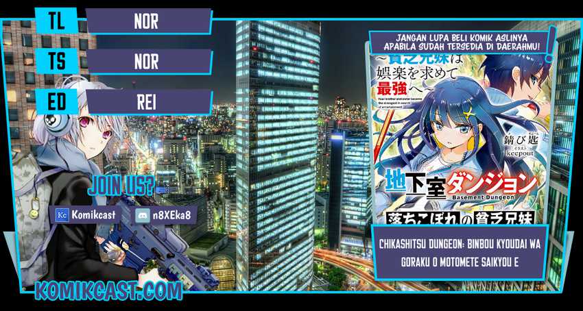 Chikashitsu Dungeon: Binbou Kyoudai wa Goraku o Motomete Saikyou e Chapter 7 - halaman 1
