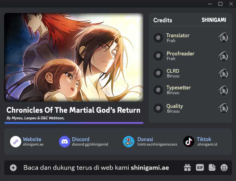 Chronicles Of The Martial God’s Chapter 111 - halaman 1