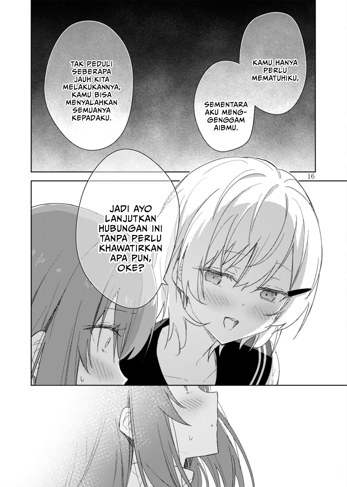 Circle 「Yurika」 Yuri Anthology 3 Furachina Keiyaku x Kimiiro Stellarium Chapter 1 - halaman 16