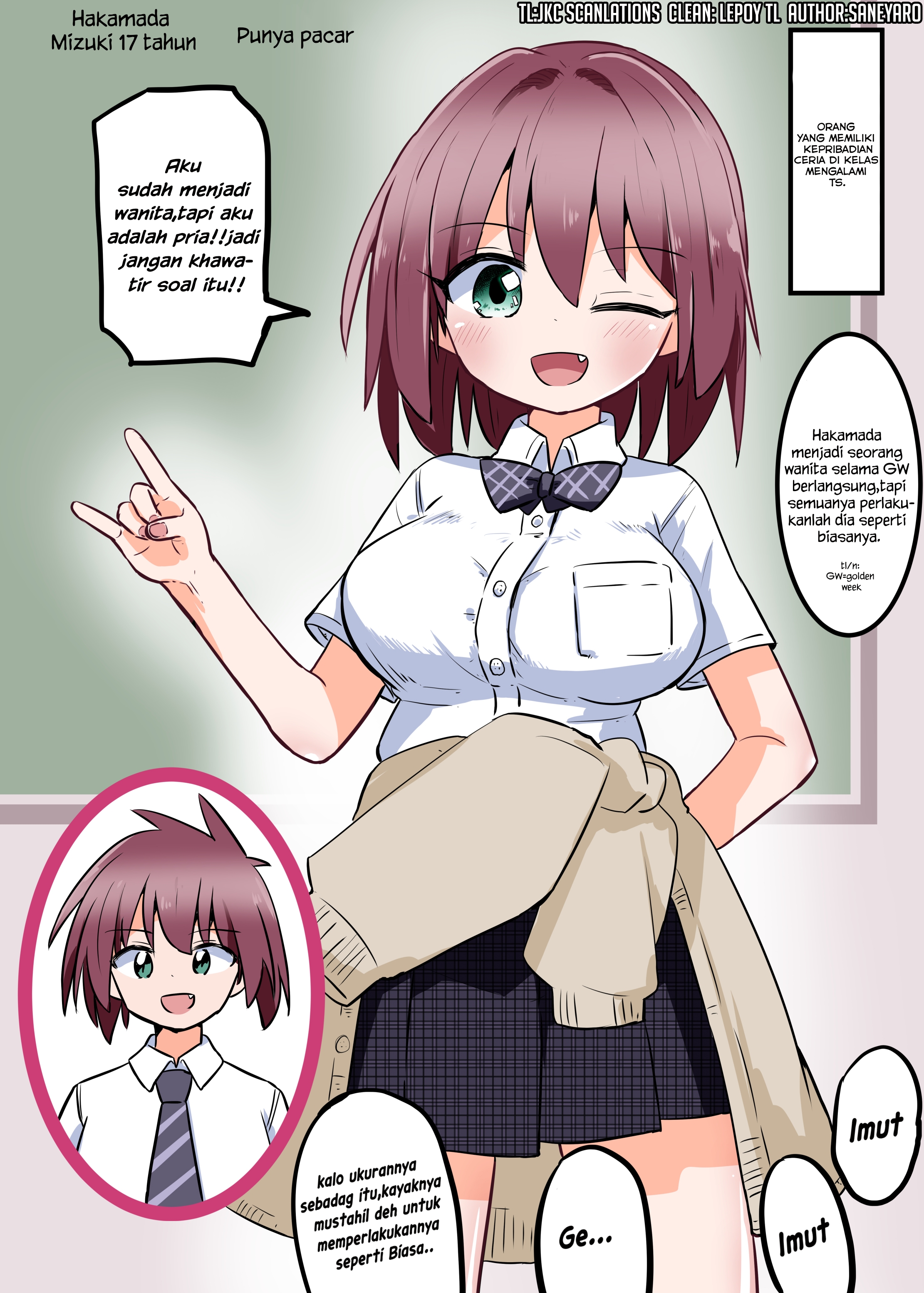 Class no Kanojo-mochi Riajuu Youkya ga TS Shita Chapter 1 - halaman 1
