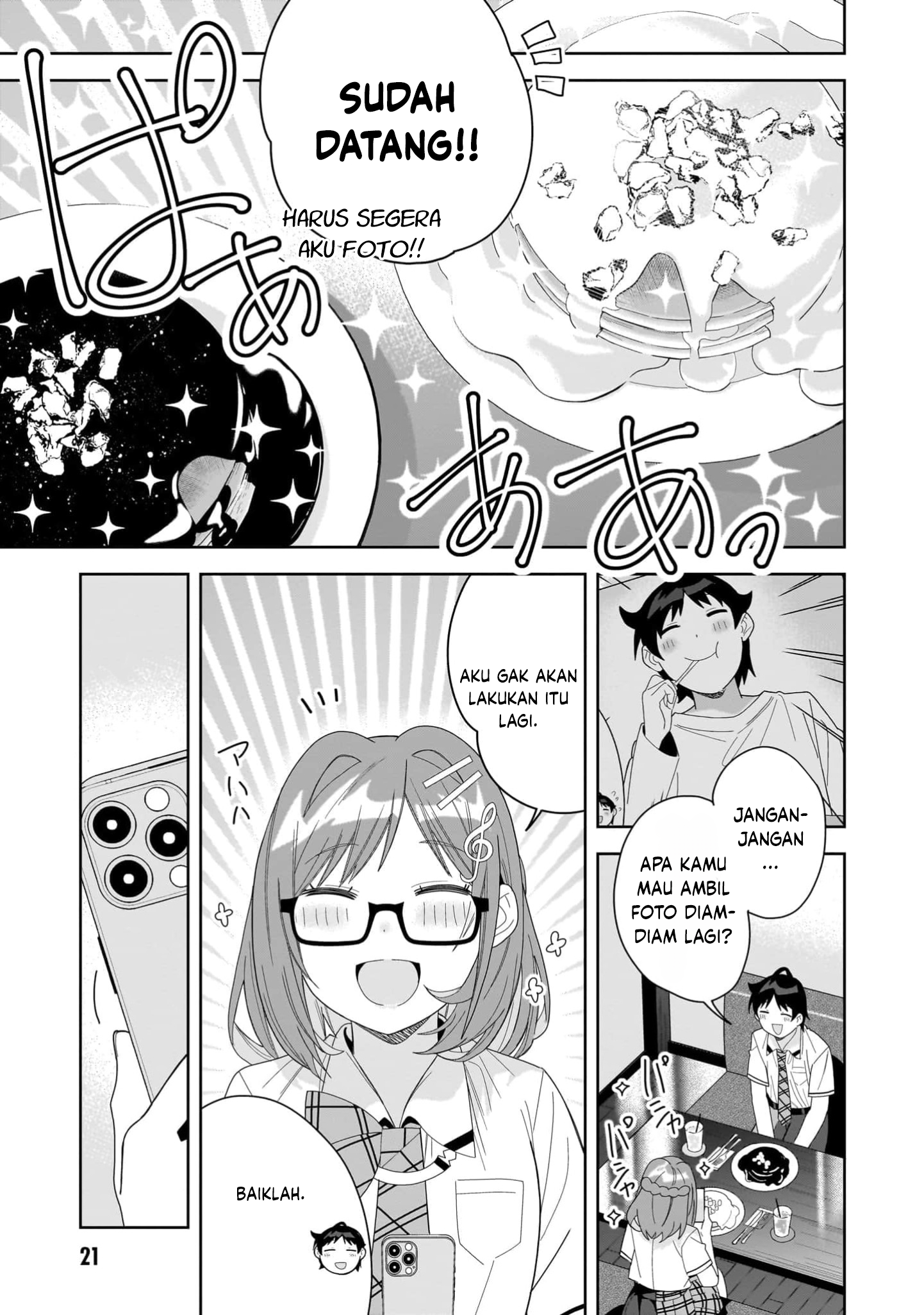 Classmate no Moto Idol ga, Tonikaku Kyodou Fushin nan desu. Chapter 12 - halaman 21