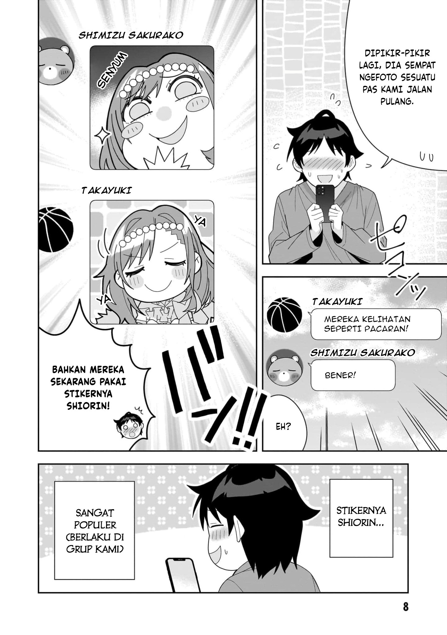 Classmate no Moto Idol ga, Tonikaku Kyodou Fushin nan desu. Chapter 12 - halaman 8