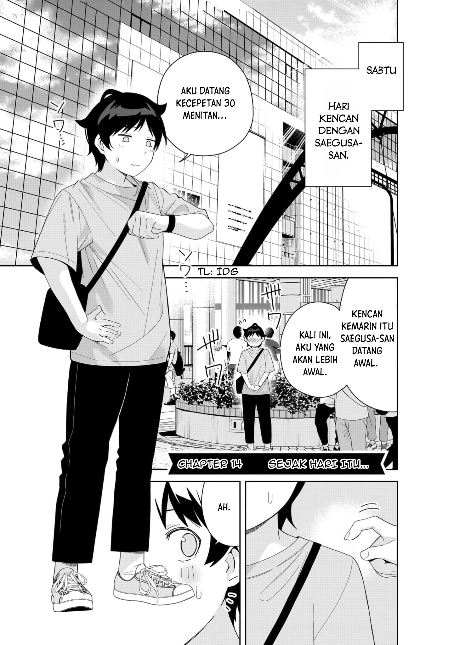 Classmate no Moto Idol ga, Tonikaku Kyodou Fushin nan desu. Chapter 14 - halaman 1