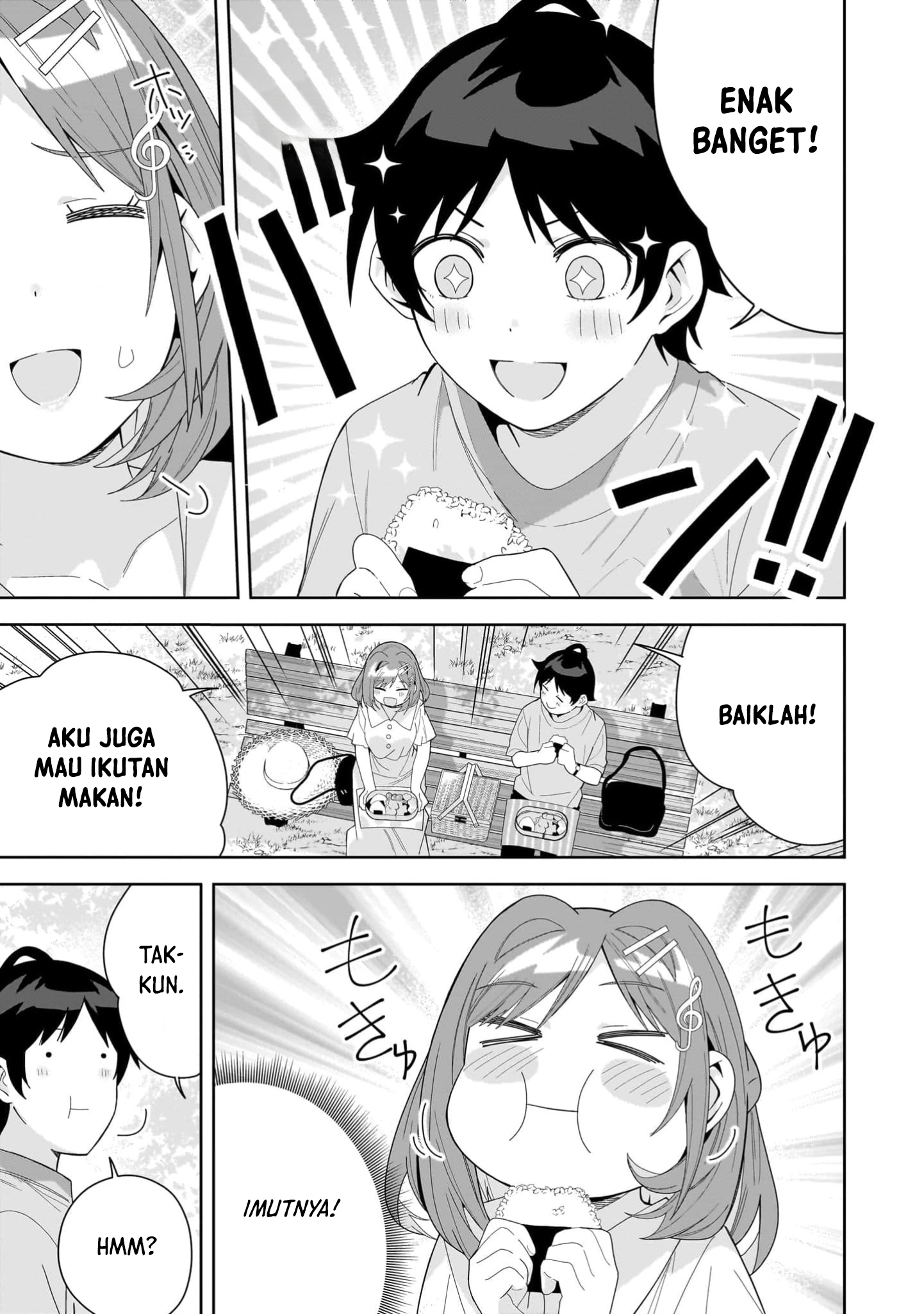 Classmate no Moto Idol ga, Tonikaku Kyodou Fushin nan desu. Chapter 14 - halaman 7
