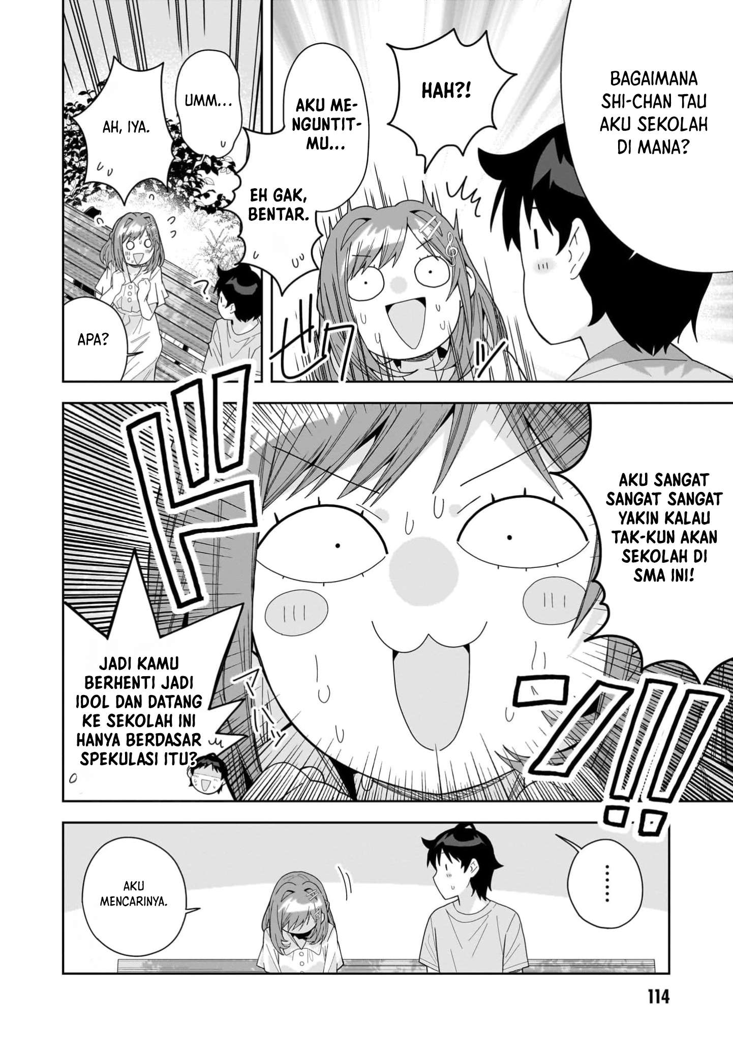 Classmate no Moto Idol ga, Tonikaku Kyodou Fushin nan desu. Chapter 15 - halaman 14