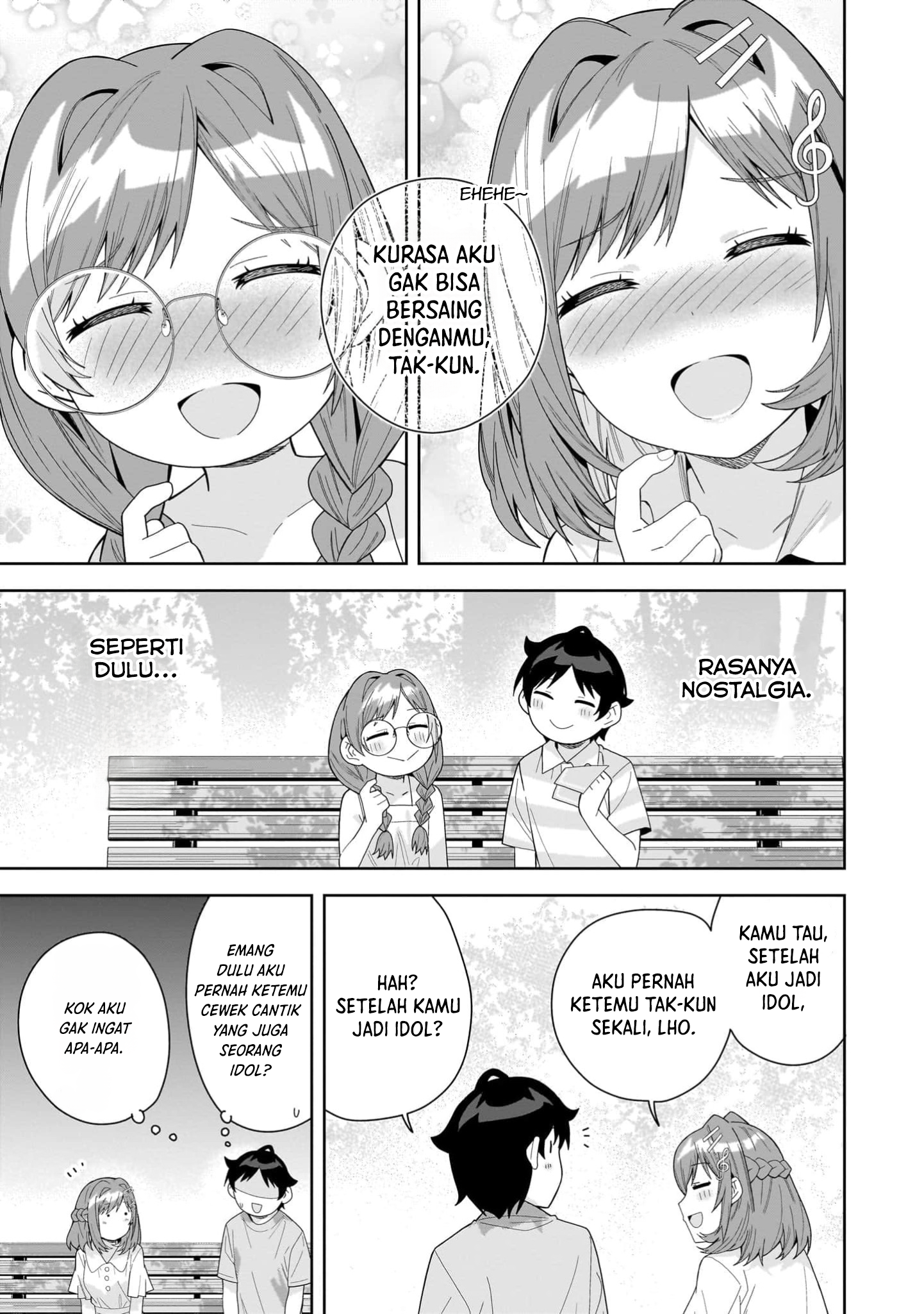 Classmate no Moto Idol ga, Tonikaku Kyodou Fushin nan desu. Chapter 15 - halaman 3
