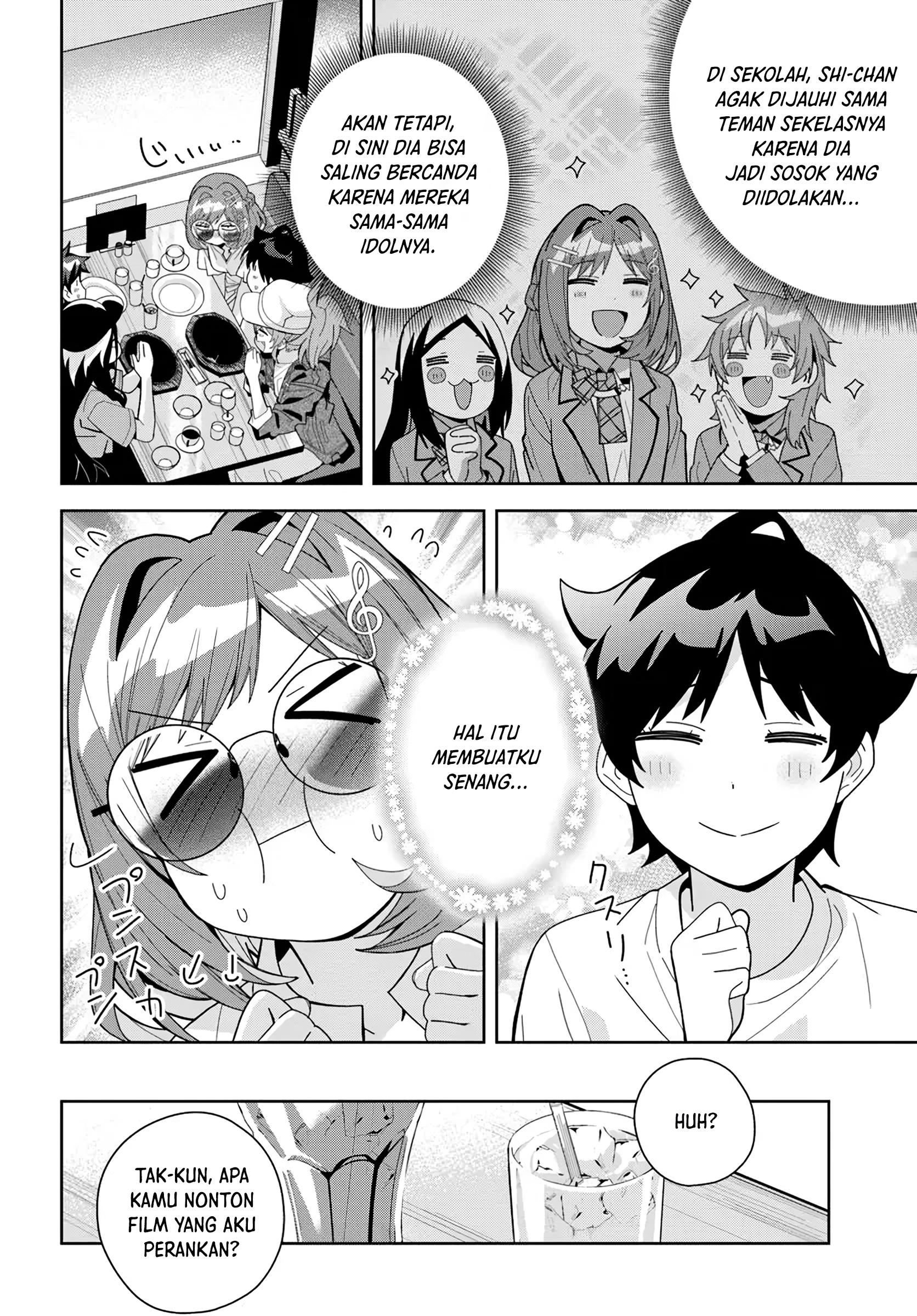 Classmate no Moto Idol ga, Tonikaku Kyodou Fushin nan desu. Chapter 18 - halaman 12
