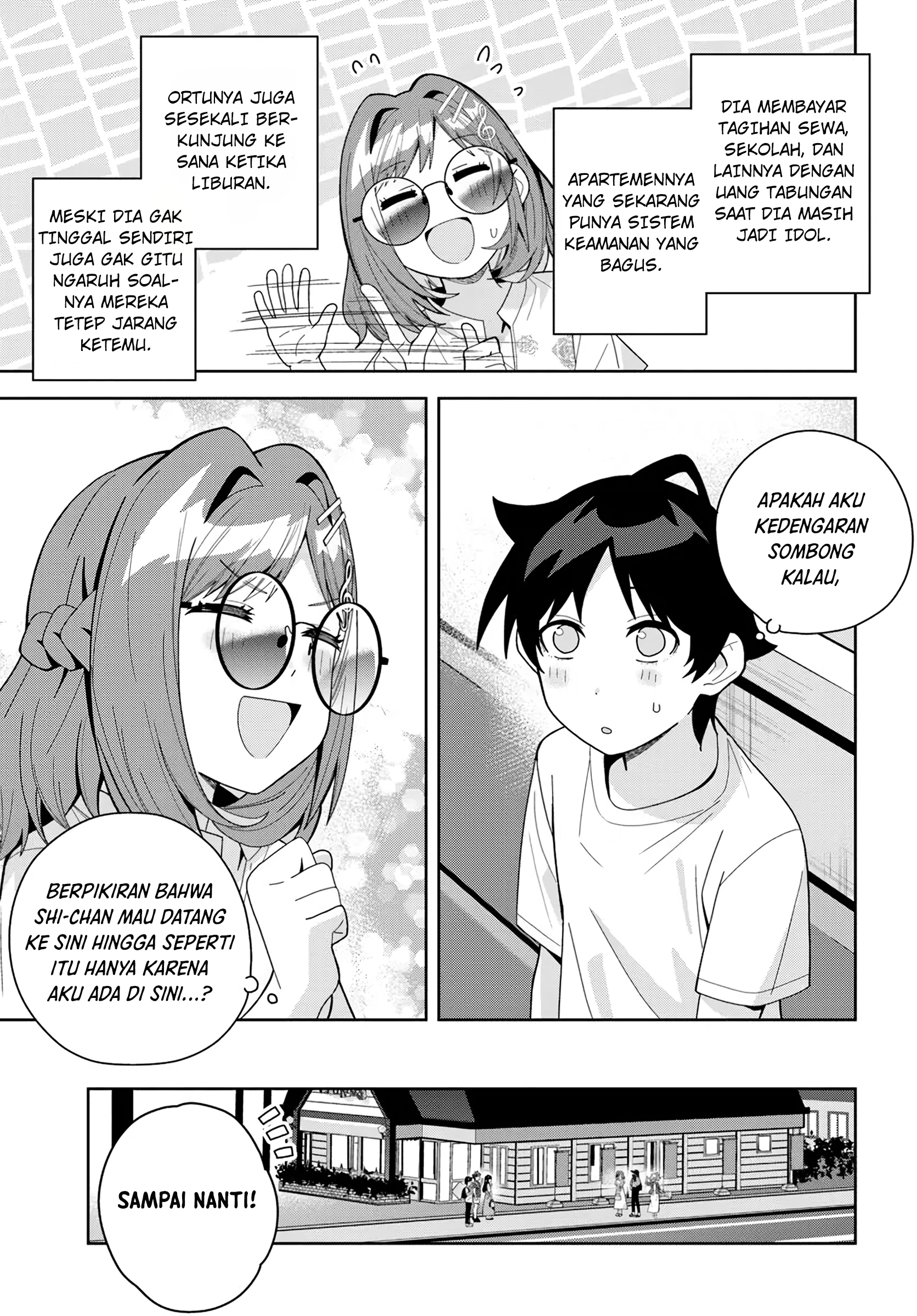 Classmate no Moto Idol ga, Tonikaku Kyodou Fushin nan desu. Chapter 18 - halaman 21