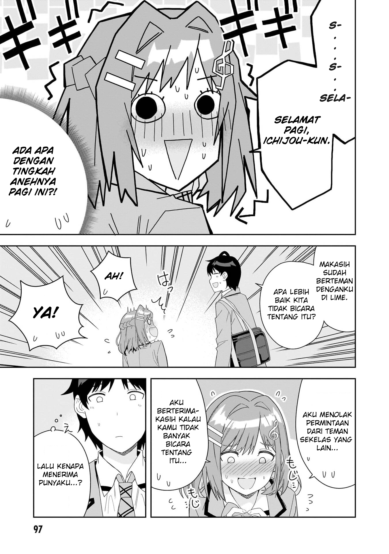 Classmate no Moto Idol ga, Tonikaku Kyodou Fushin nan desu. Chapter 3 - halaman 19