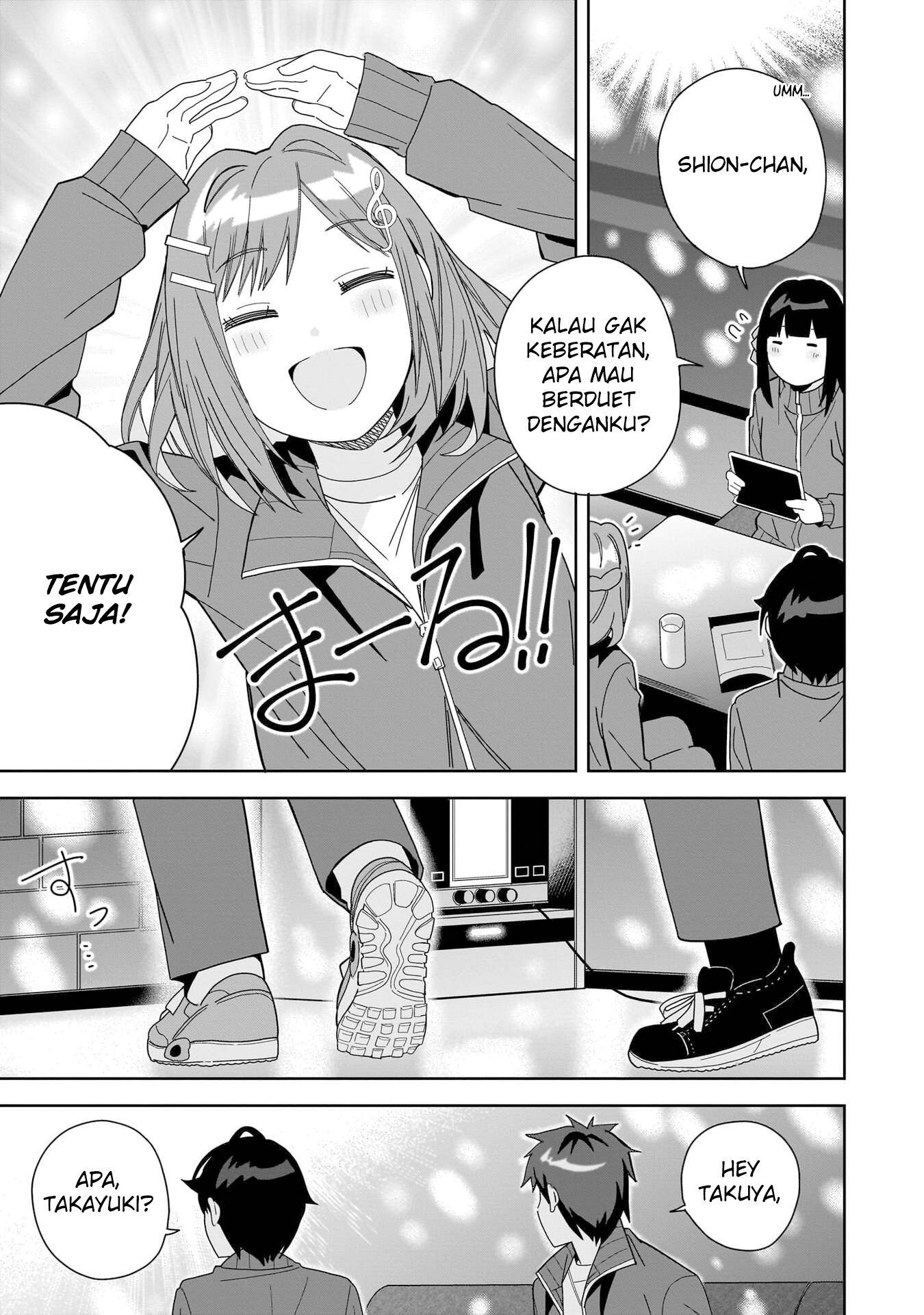 Classmate no Moto Idol ga, Tonikaku Kyodou Fushin nan desu. Chapter 5 - halaman 18