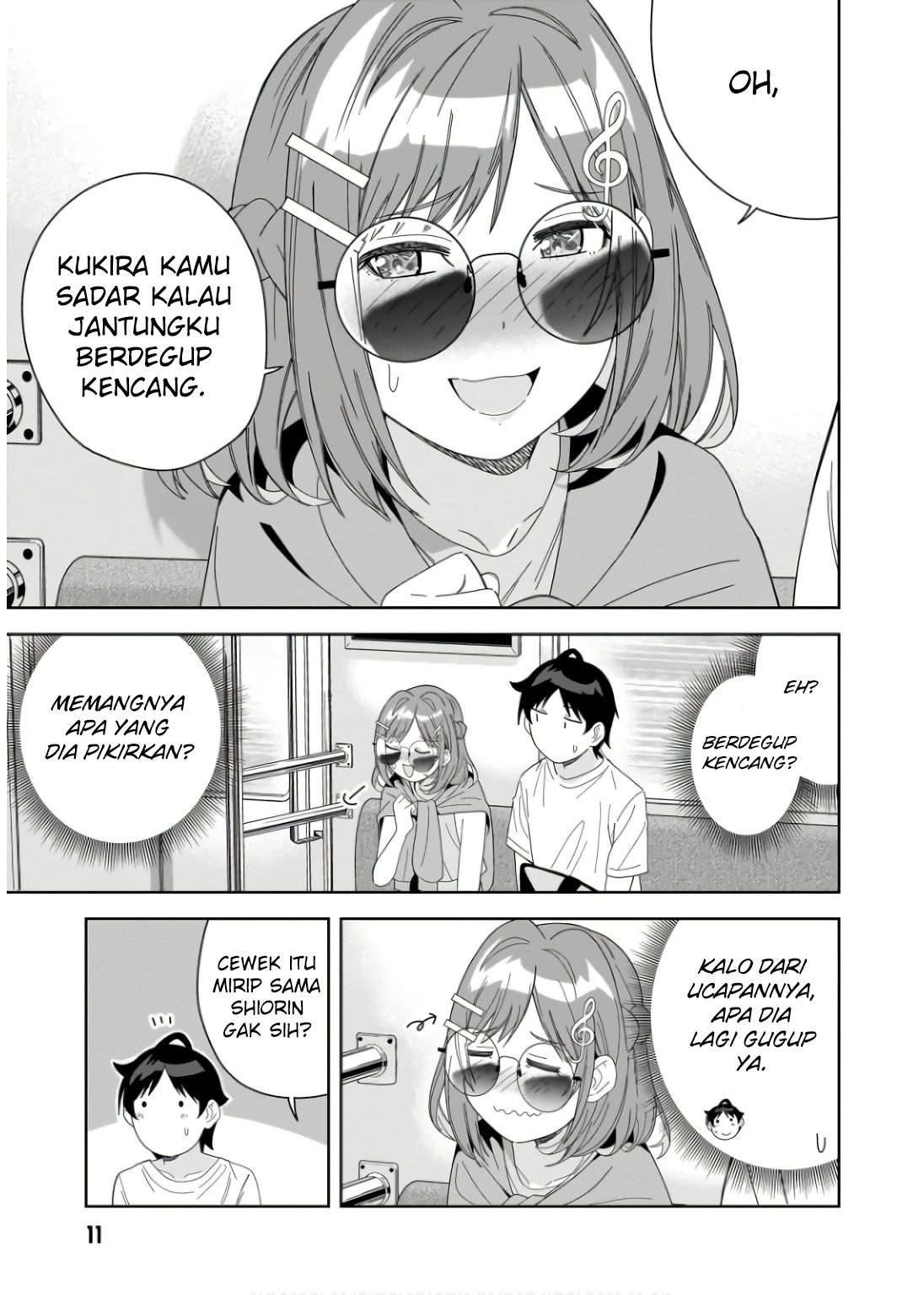 Classmate no Moto Idol ga, Tonikaku Kyodou Fushin nan desu. Chapter 6 - halaman 11
