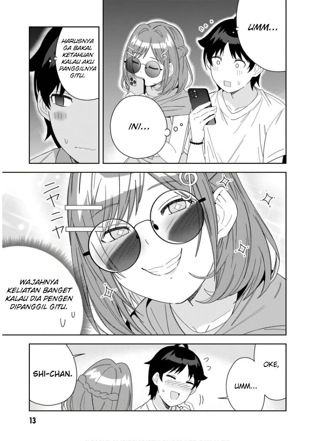 Classmate no Moto Idol ga, Tonikaku Kyodou Fushin nan desu. Chapter 6 - halaman 13