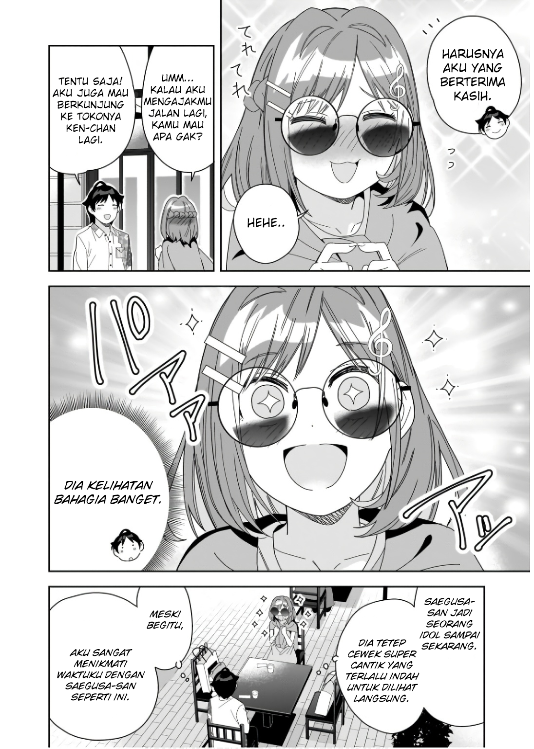 Classmate no Moto Idol ga, Tonikaku Kyodou Fushin nan desu. Chapter 6 - halaman 24