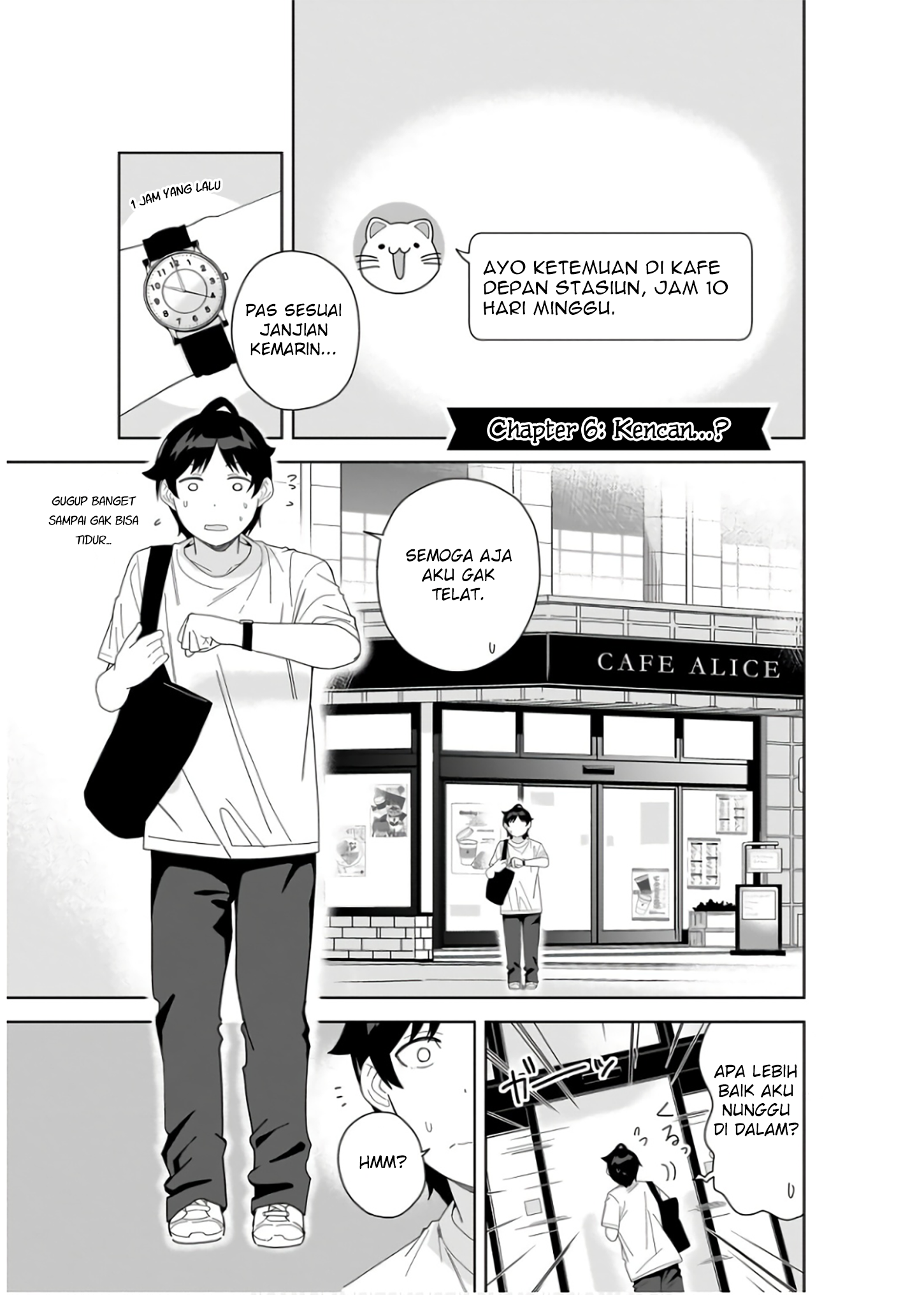 Classmate no Moto Idol ga, Tonikaku Kyodou Fushin nan desu. Chapter 6 - halaman 3