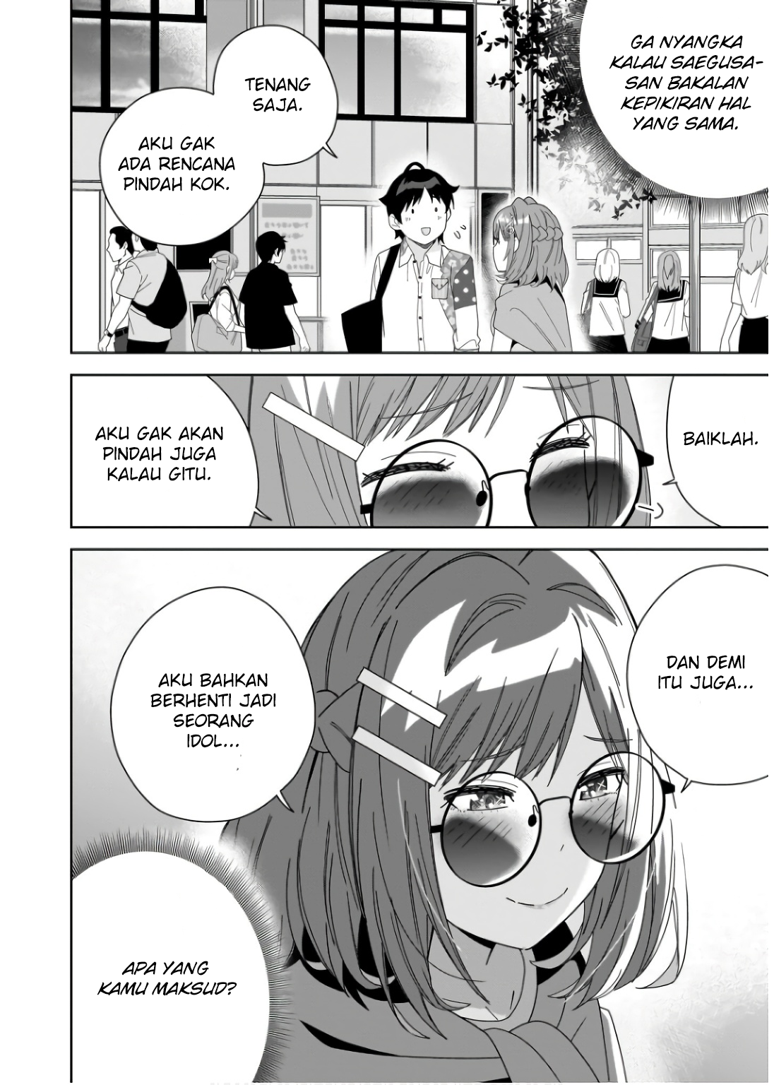 Classmate no Moto Idol ga, Tonikaku Kyodou Fushin nan desu. Chapter 6 - halaman 34