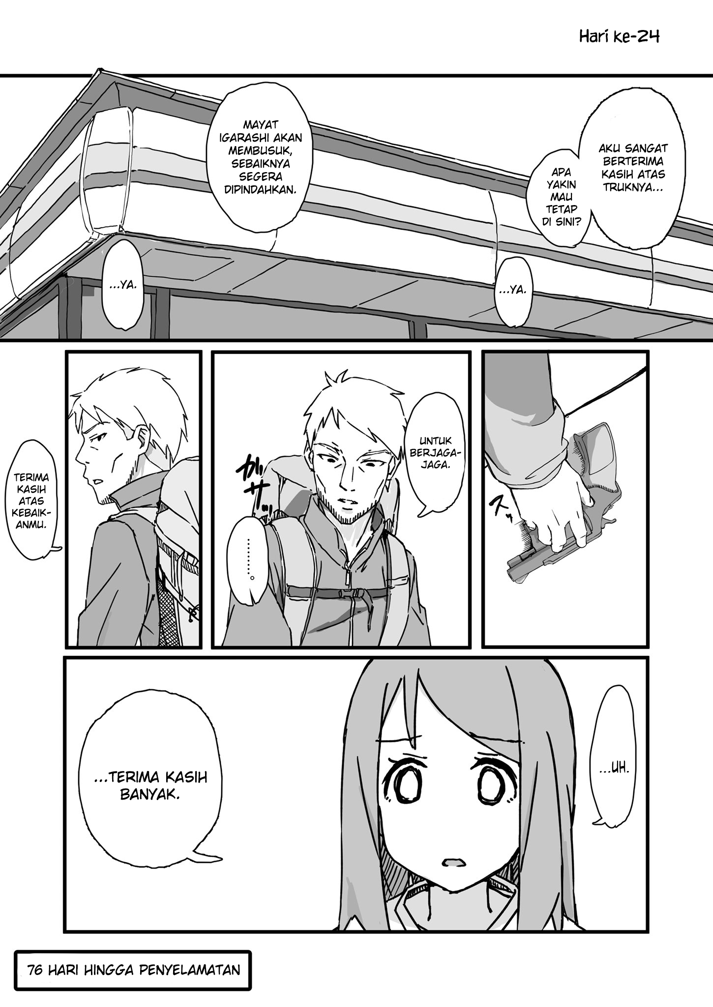 Conveni of the Dead: 100-nichigo ni Kyuujo sareru Conveni Tenin Chapter 24 - halaman 1