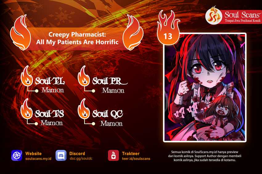 Creepy Pharmacist: All My Patients Are Horrific Chapter 13 - halaman 1