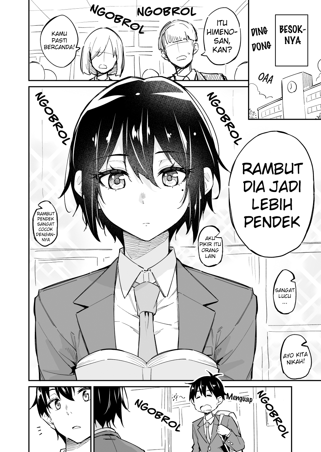 Cutting Her Hair After Finding out That the Person She Likes, Likes Short Cuts Chapter 1 - halaman 2