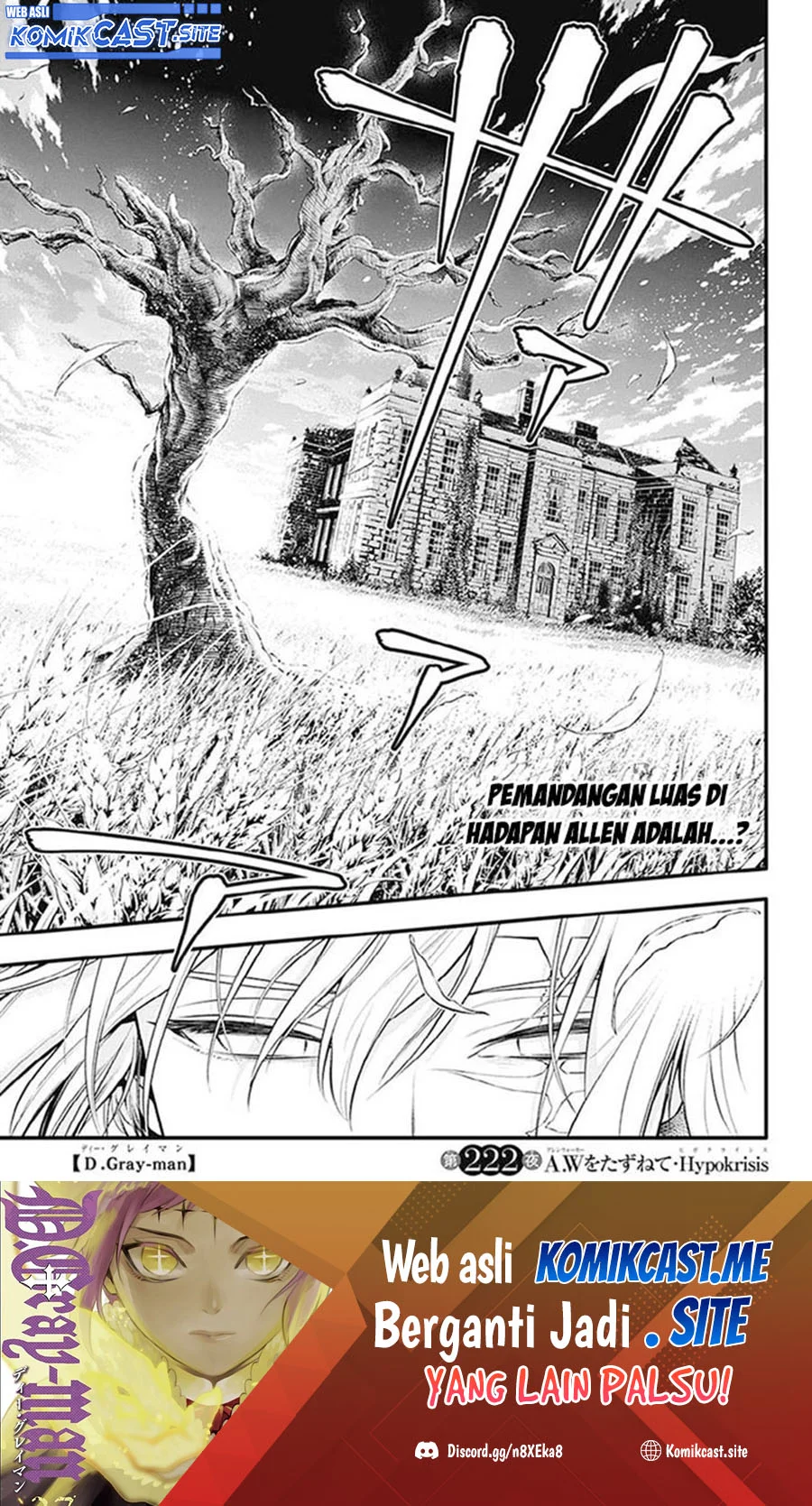 D Gray Man Chapter 222 - halaman 2