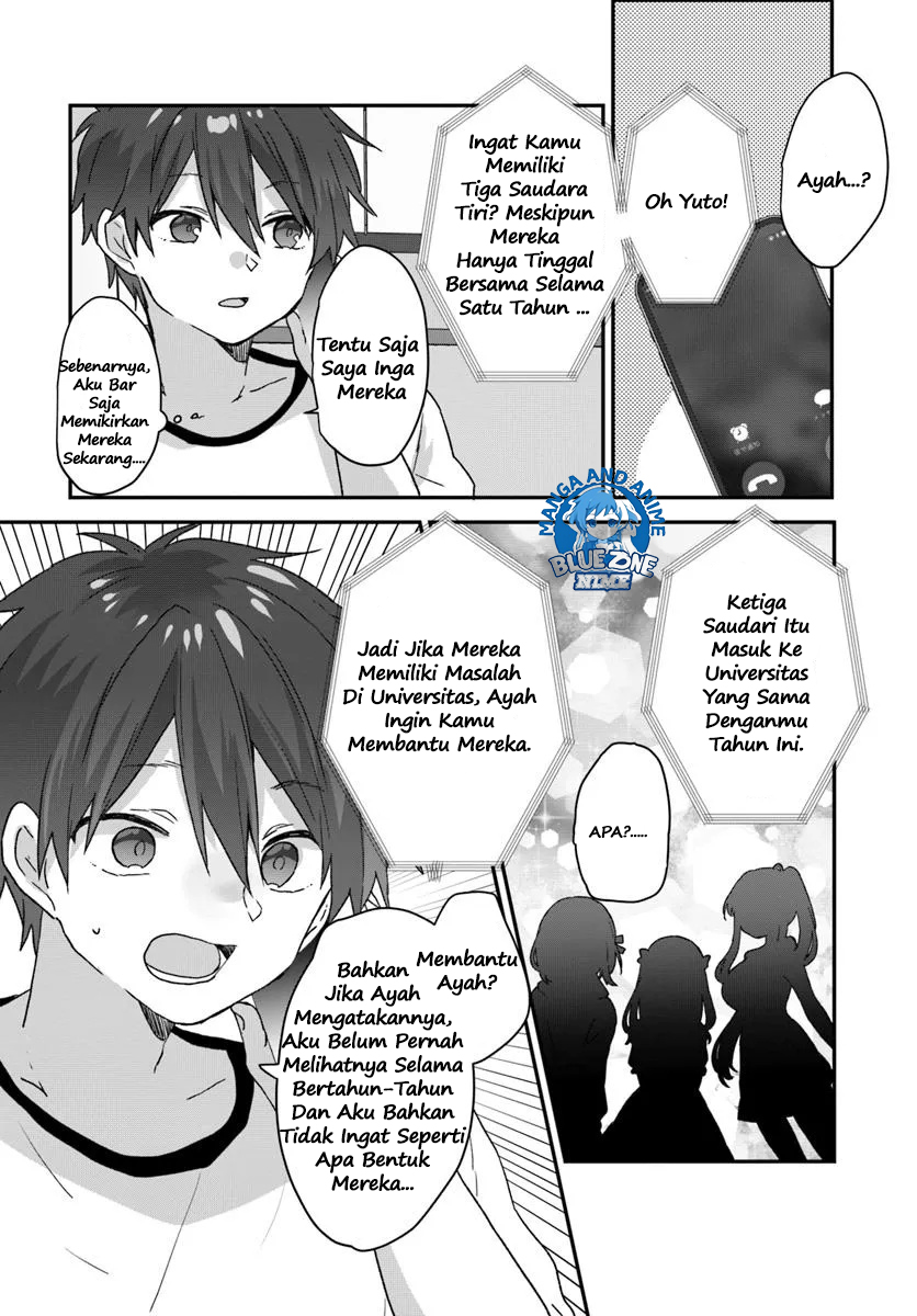 Daigaku Nyuugakuji kara Uwasa sareteita Bishoujo San Shimai, Ikiwakareteita Gimai Datta. Chapter 1 - halaman 34