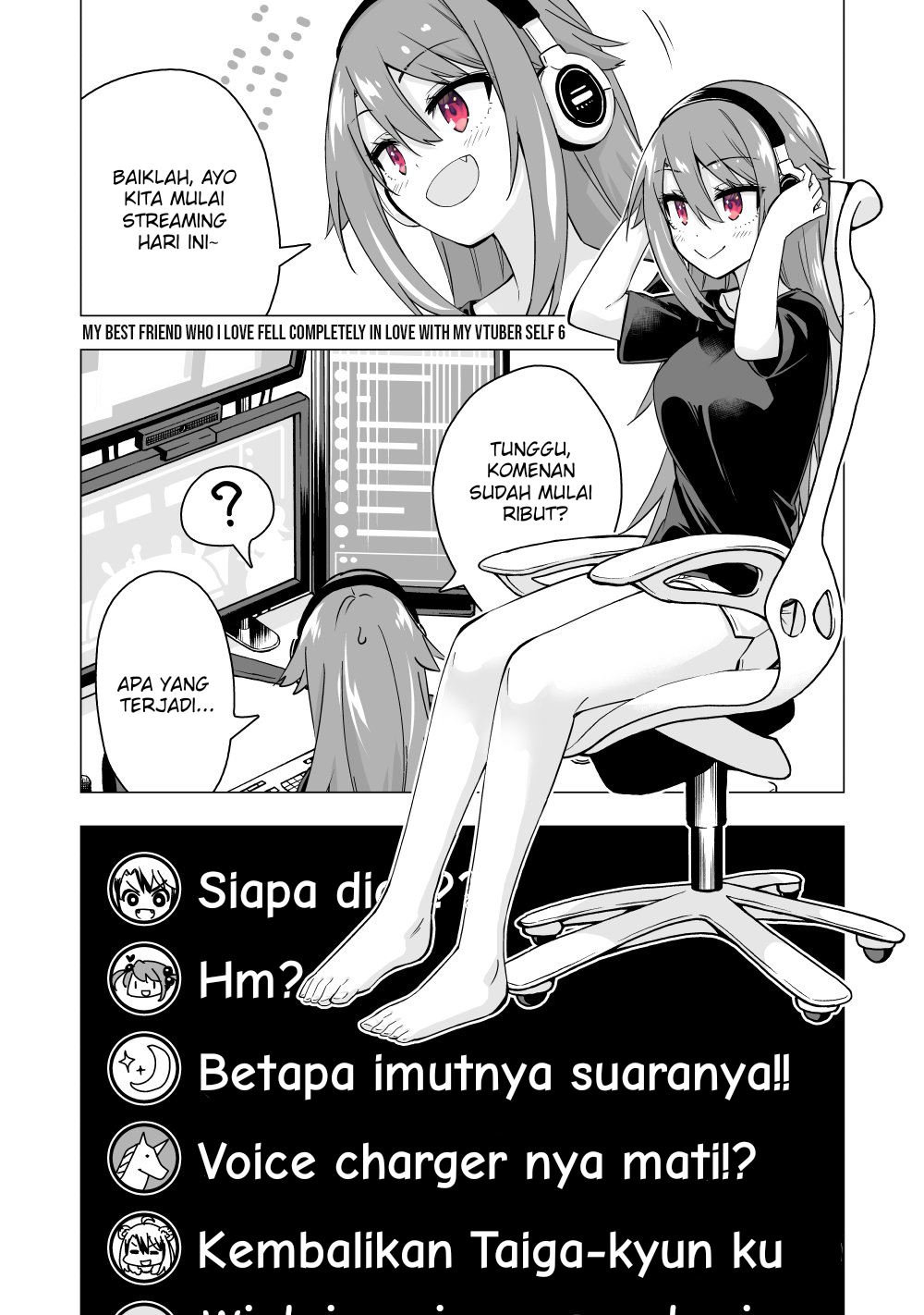 Daisuki na Shinyuu ga VTuber no Jibun ni Gachikoi shiteta Hanashi Chapter 6 - halaman 1