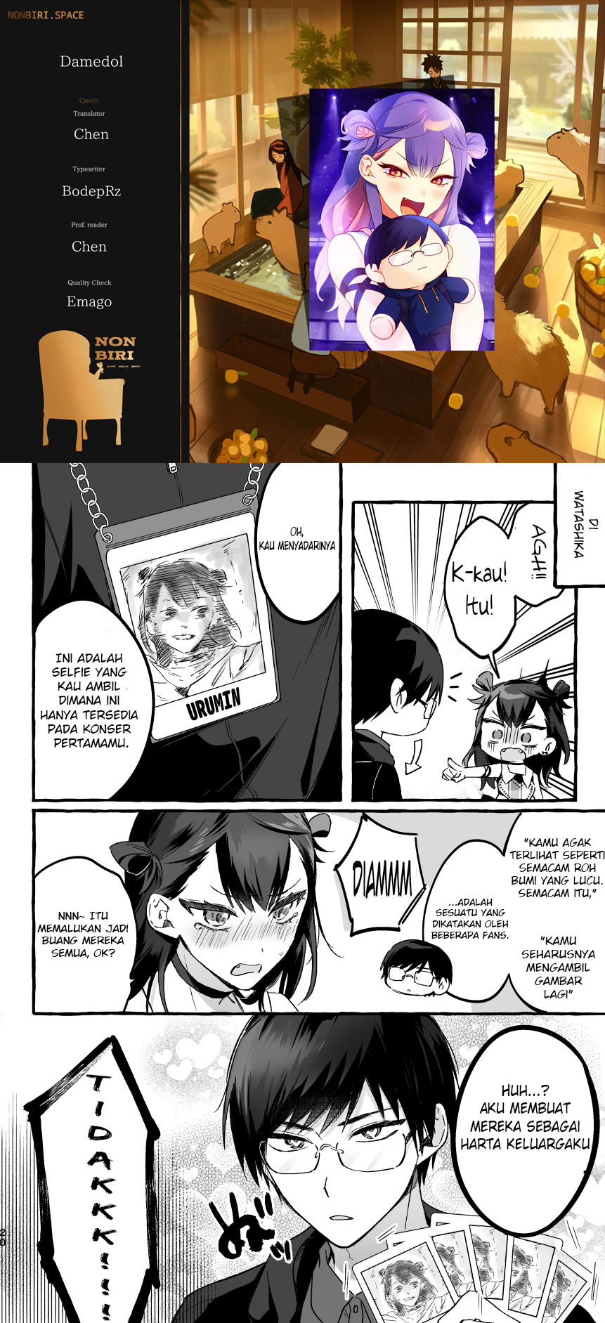 Damedol to Sekai ni Hitori Dake no Fan (Pre-Serialization) Chapter 1.5 - halaman 1